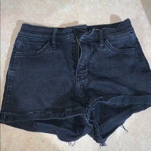 Black Jean Shorts